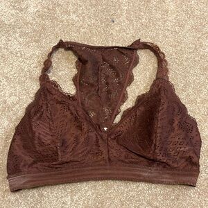 Maroon lace bralette